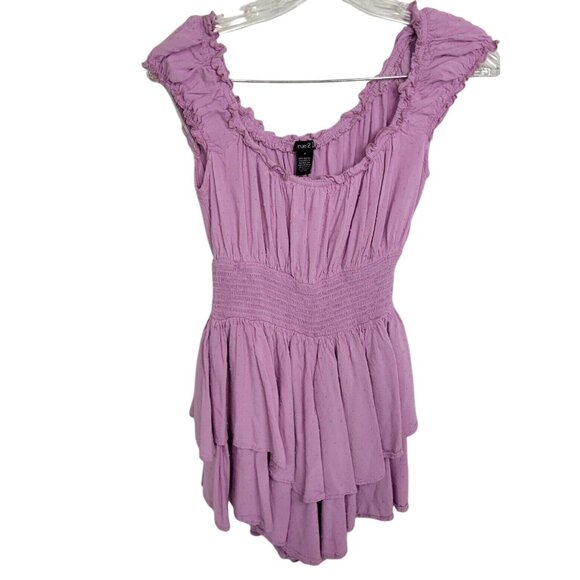 Rue21 Womens Lilac‎ Ruffle Tiered Sleeveless blouse S ruffled layered - Picture 1 of 5